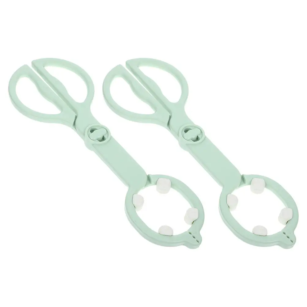 2Pcs Baby Bottle Tongs Multifunctional Heat Resistant Non Slip Feeding Tongs for Hot Milk Bottles Pacifiers Nursery Tool