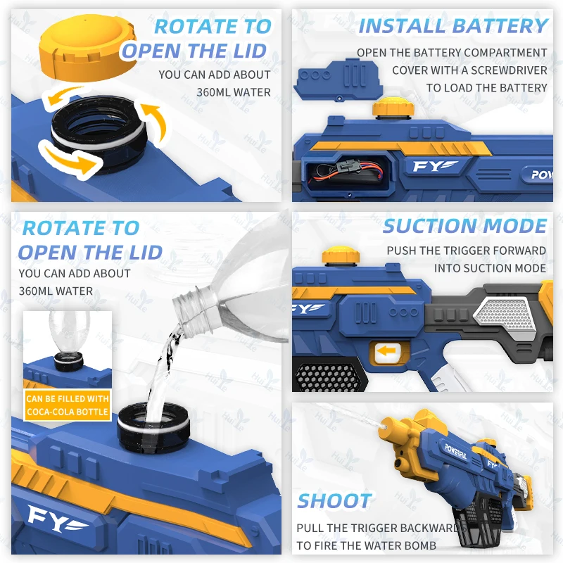 Nowy letni pistolet na wodę Zabawki dla dzieci W pełni automatyczny pochłaniający wodę pistolet do strzelania dalekiego zasięgu Prezenty dla dzieci Chłopcy Dziewczynki Dorośli
