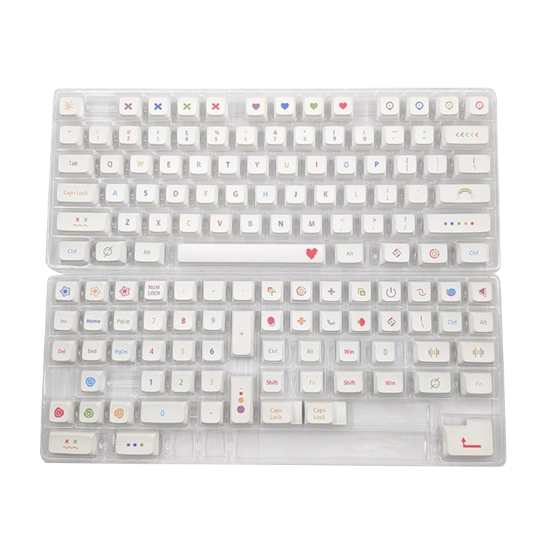 Dropship XDA Keycaps 137 Keys PBT Dye Sub Crayon Keycap For Cherry Mechanical Keyboard