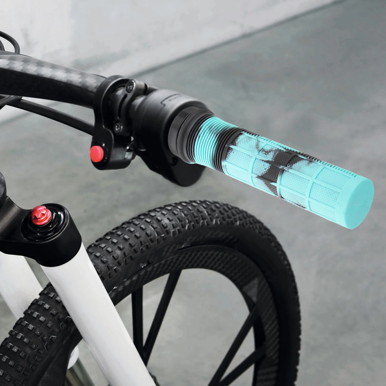 

1Pair Mountain Bike Handlebar Grips Soft Anti-Slip Comfortable Ergonomic Bicycle Grips Replacement for Road Riding Safety