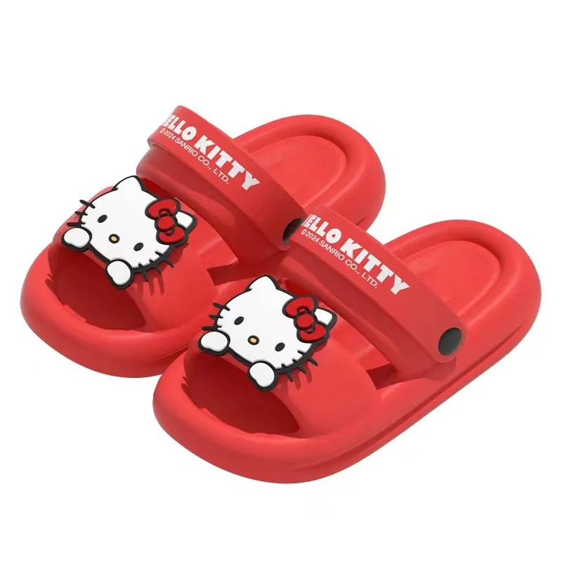 Miniso Sanrio Kuromi Eva pantofle damskie letnie łazienki do domu urocze Hello Kitty odzież wierzchnia dziewczęce kapcie