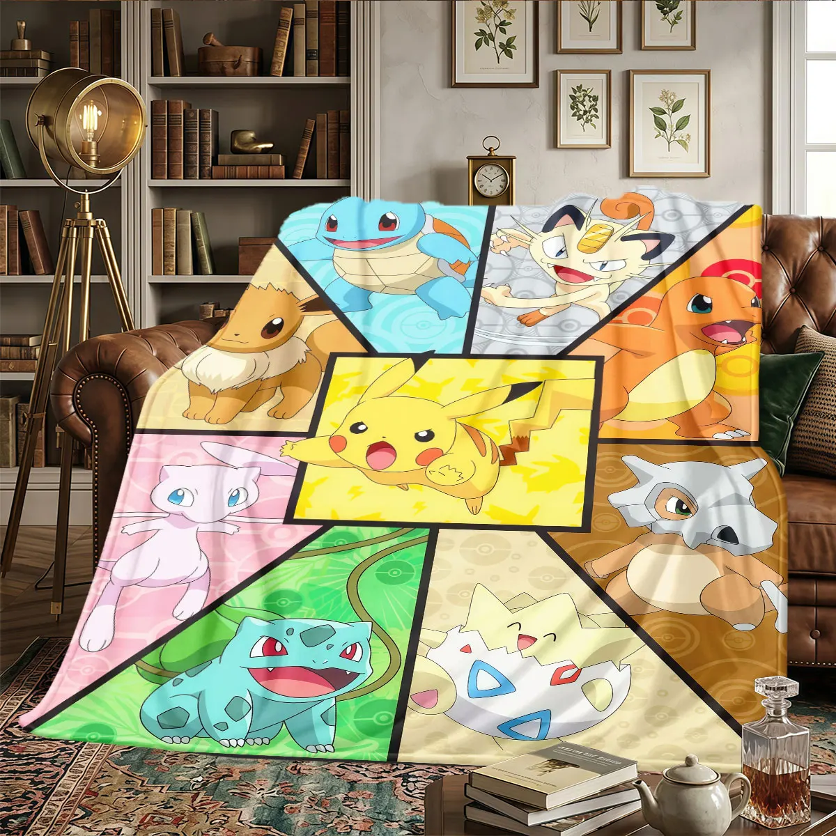 Pokemon Patterns Home Blanket High quality All Seasons for Beds Home Decor Warmth and Comfort Gifts -HE36