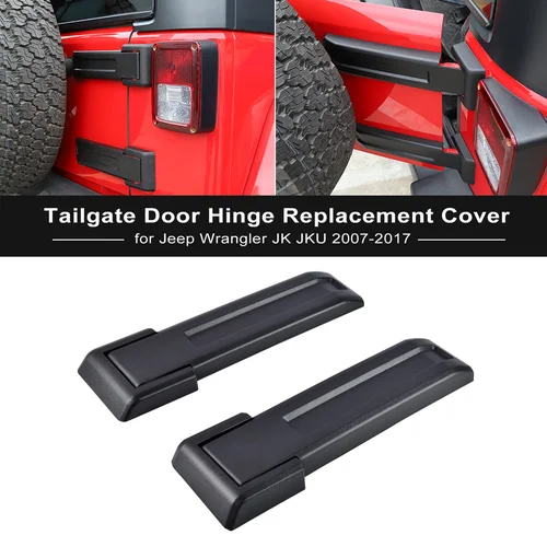 Cubierta de repuesto para bisagra de puerta trasera, cubierta embellecedora para neumático de repuesto, para Jeep Wrangler JK JKU 2007-2017