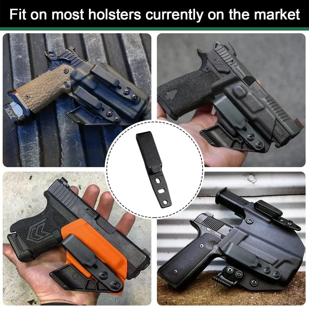 4 Stuks Holster Riem Clips Grip Haken Pistool Holster Lus Klem Met Schroef Verstelbare Molle Adapter Met Montage Hardware Voor Iwb Owb