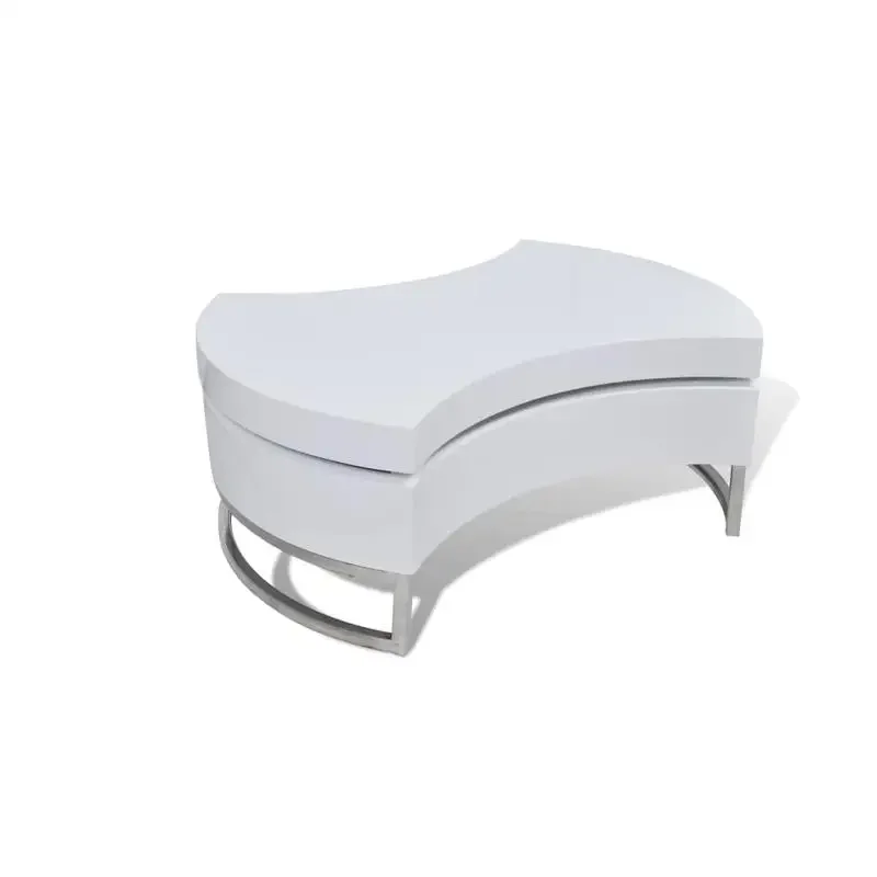 

Coffee Table Shape-Adjustable High Gloss White