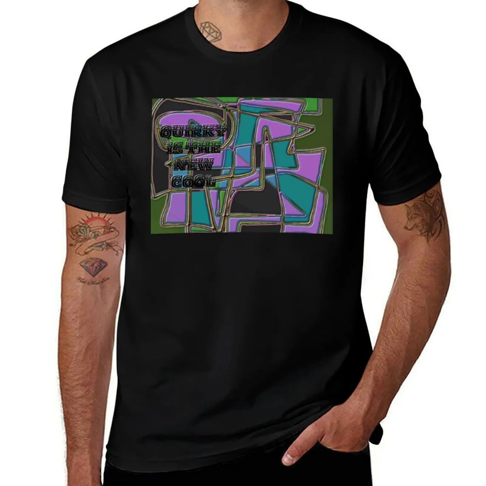 

Dark Quirky Is The New Cool Funny Saying T-Shirt anime Aesthetic clothing customs heavy weight t shirts for men