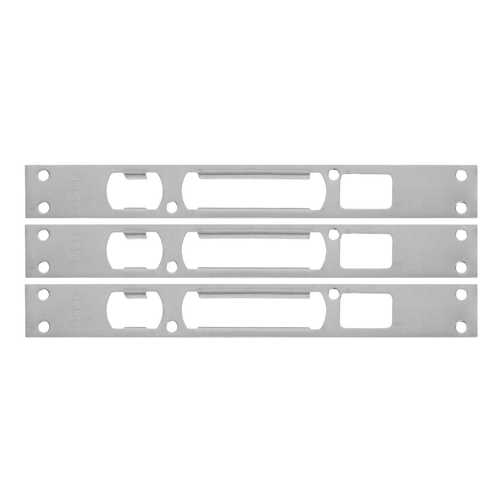 3Pcs Robust Door Security Strike Plate Set Stainless Steel Lock Body Guide for Anti-Theft Door Reinforcement Suitable for Front