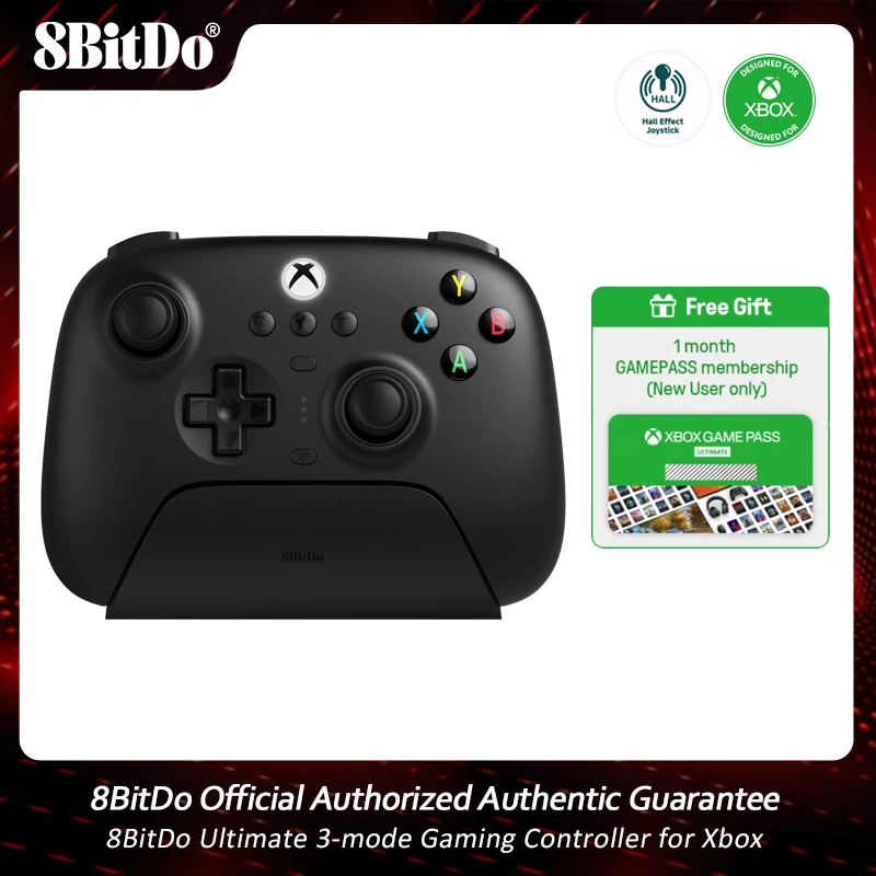 

8BitDo Ultimate 3-mode Gaming Controller for Xbox Series X|S, Xbox One Windows, and Android Hall Effect Joysticks