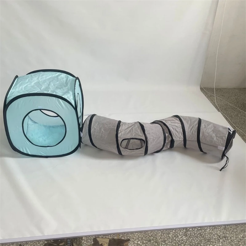 

Складная четырехсторонняя туннельная форма, игрушка с кошачьим отверстием, взаимодействие для игровой комнаты в помещении и на открытом воздухе, сад, подарок для приятных игр