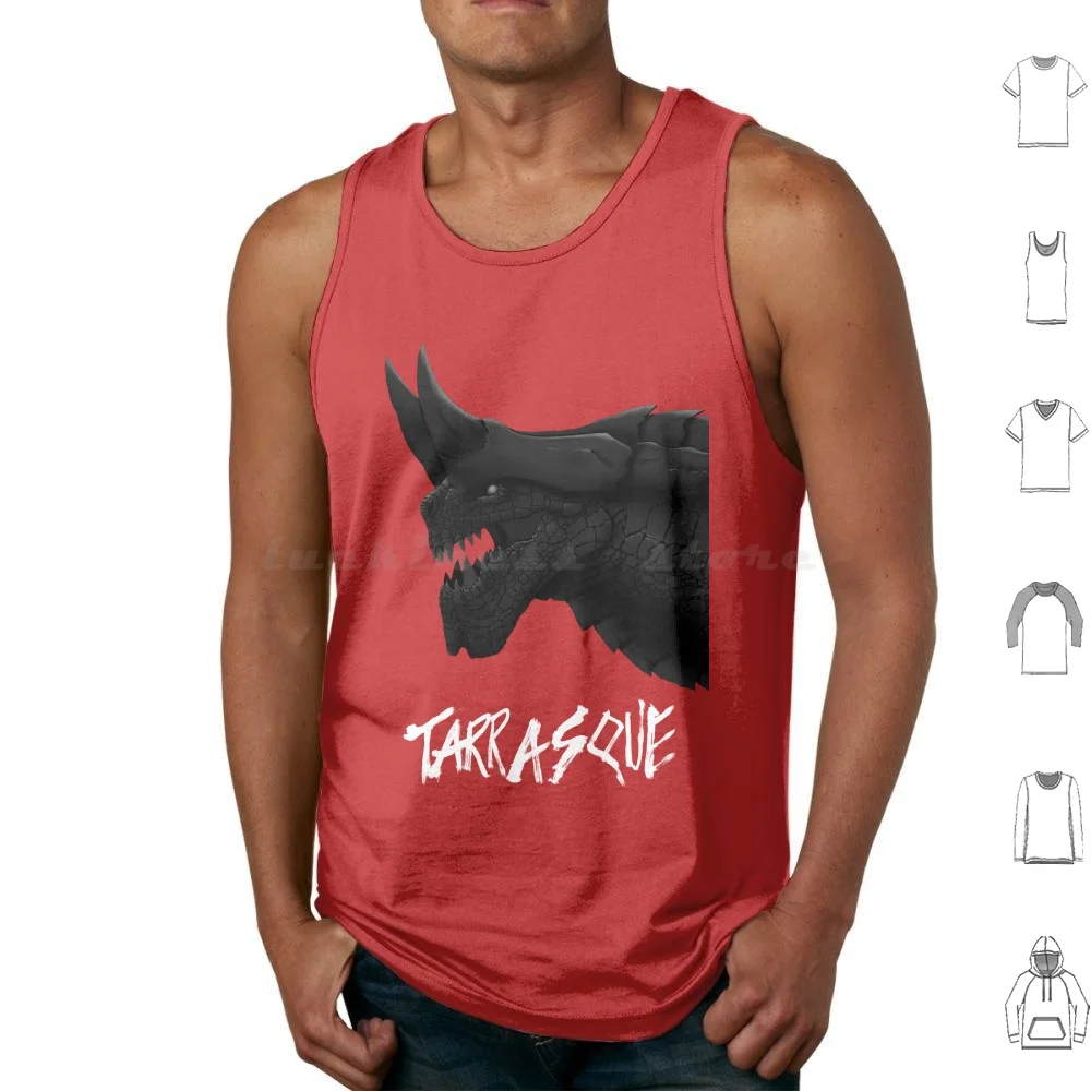 Shin Tarrasque Tank Tops Vest Sleeveless Dnd Dragon Tabletop Rpg Shin Japanese Kaiju Tarrasque Monster Titan