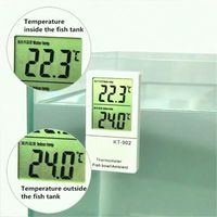 LCD Digital Display Mini Aquarium Thermometer Floating Waterproof Water Temperature Meter Vertical Gauge