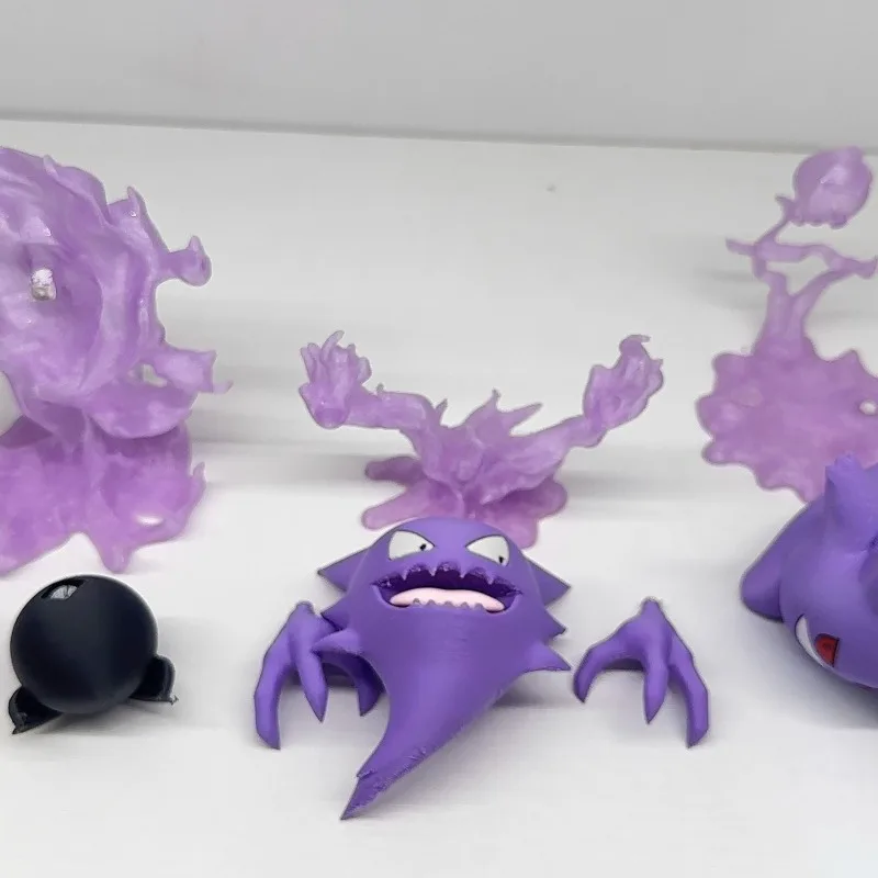 3D Printing 1/20 Scale World Gastly Gengar Haunter Pokémon Game Peripheral PLA Collections Model Desktop Ornament Decoration Toy