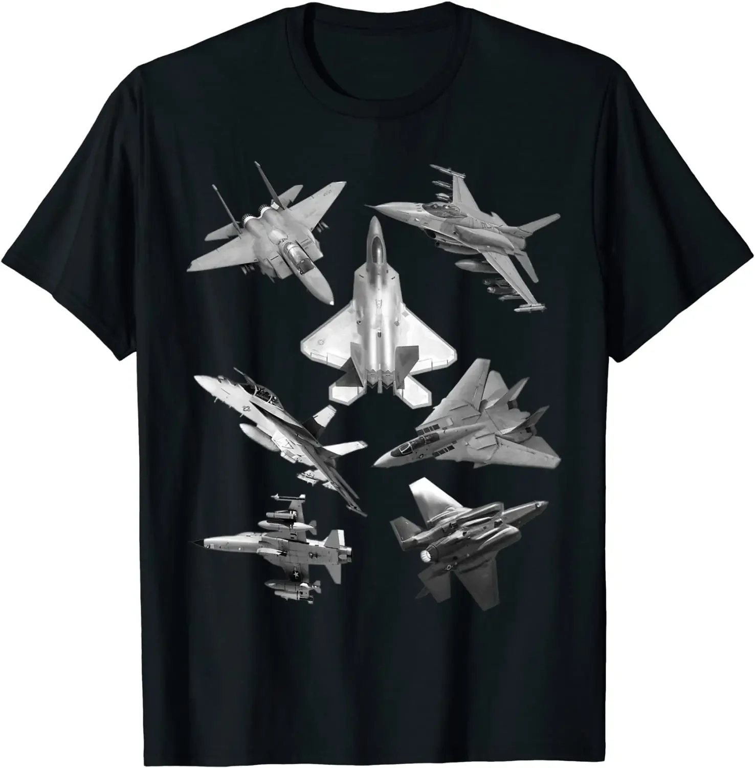 

American Fighters Jets F22 Raptor F14 Tomcat Plane Spotting T-Shirt Short Sleeve Casual 100% Cotton O-Neck Summer Tees
