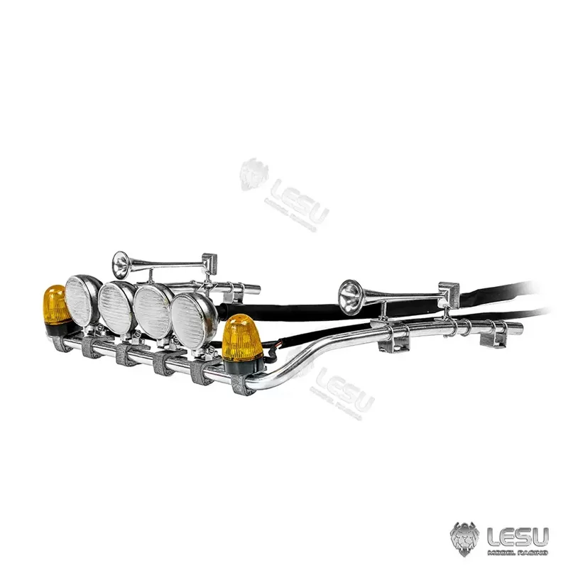 770S RC Tractor camión 1/14 foco luz de techo cuerno silbato 3V LED LESU S-1247-D-E para Tamiya RC 1 14 accesorios de piezas de camiones