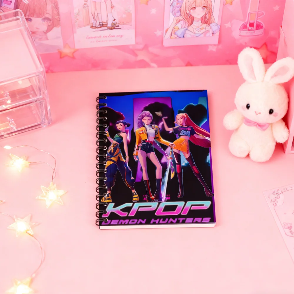 2025 أنيمي فيلم K-pop شيطان الصيادين أجهزة الكمبيوتر المحمولة القرطاسية لفائف منصات الكتابة للطلاب اللوازم المدرسية مكتب الملحقات هدية
