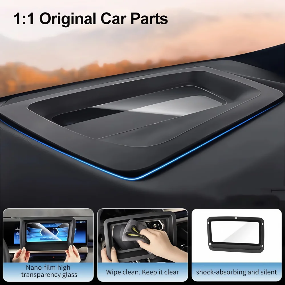 For Hyundai Santa Fe 2024 2025 LHD Car HUD Protective Cover Head-Up Display Dust Cover Frame Windshield Car Accessories
