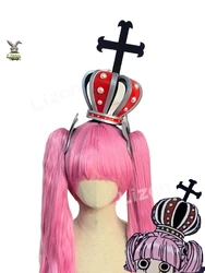 Anime One Piece Ghost Princess Perona Pin Cosplay  Cap Crown Headwear