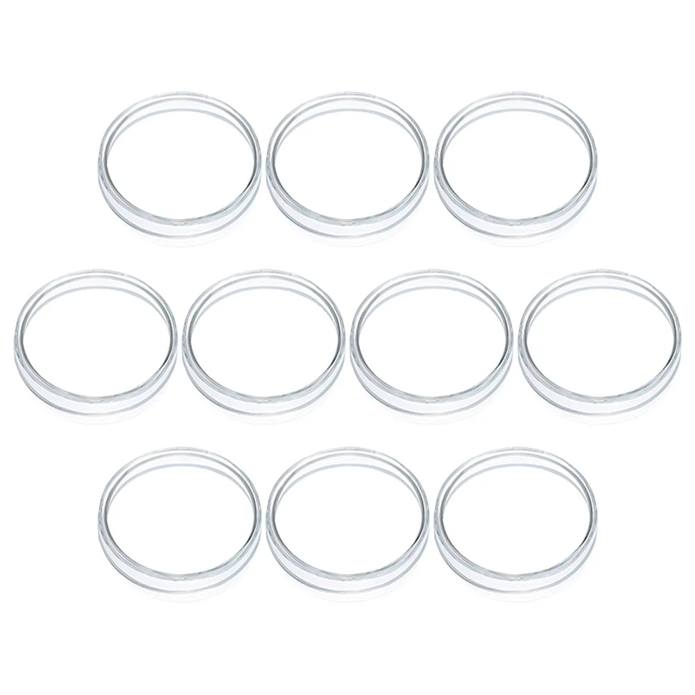 

10 Pcs Agar Plates Disposable Petri Dish Dishes with Lids Chemistry Vial Transparent Laboratory Holder