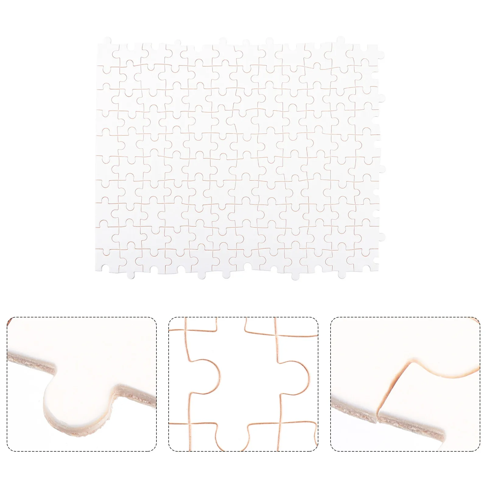 1000Pcs Heat Transfer Wood Puzzle Pieces Blank DIY Craft Supplies for Custom Photo Printing Both Sides Ideal Early Learning