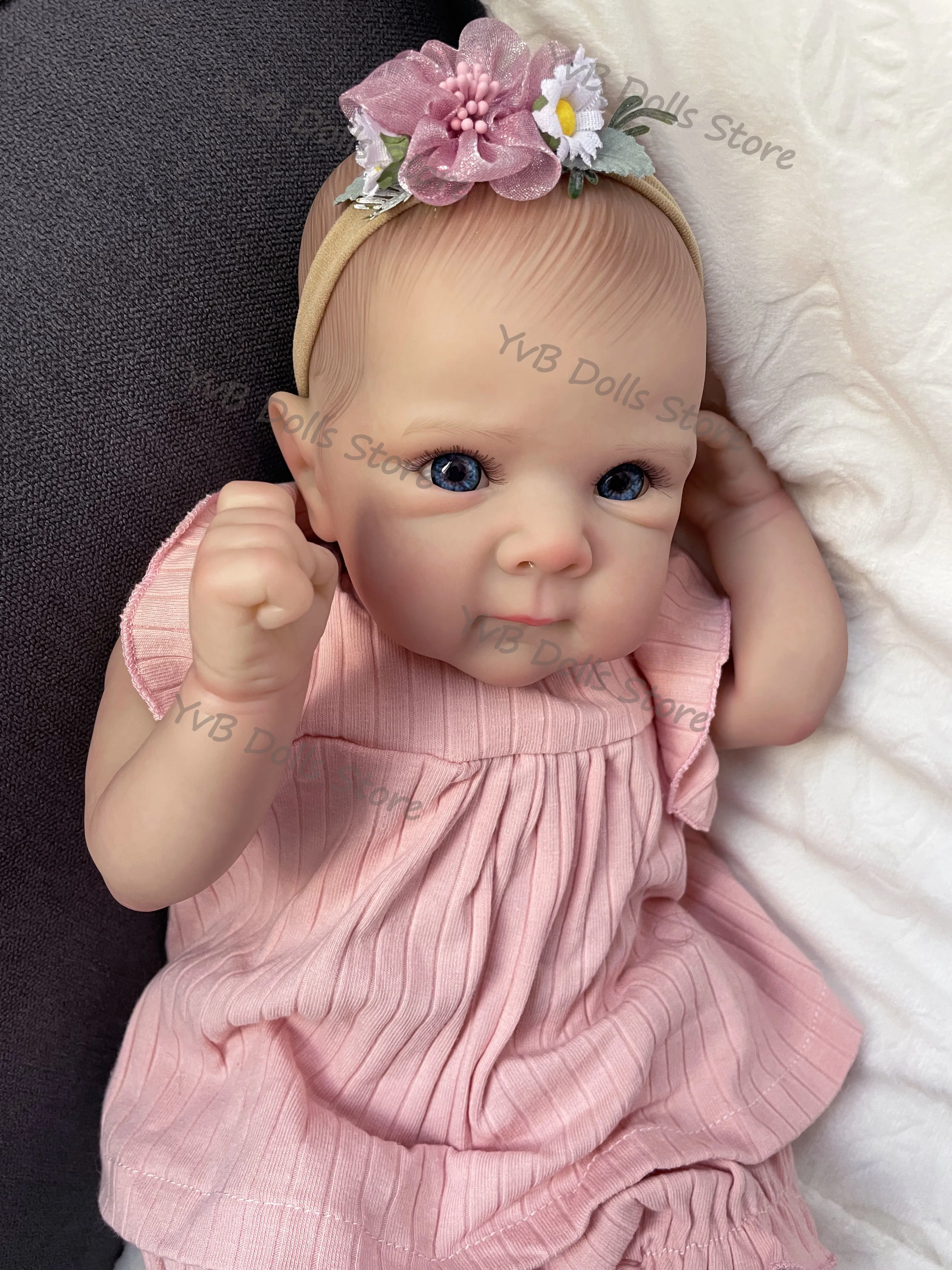 45cm Bettie Zachte Doek Lichaam Levensechte Reborn Babypop Handgemaakte Schilderij 3D Huid met Zichtbare Aderen Hand Tekenen Haar