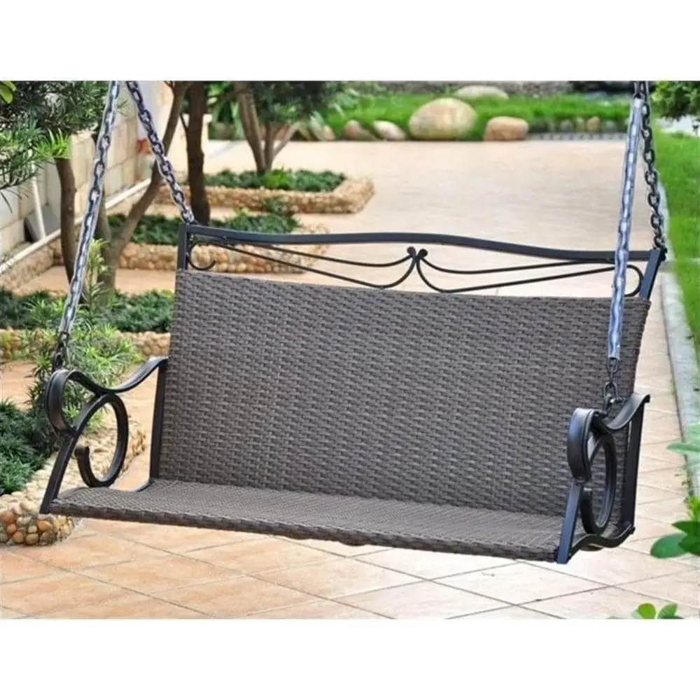 

Black Vintage Patio Loveseat Swing
