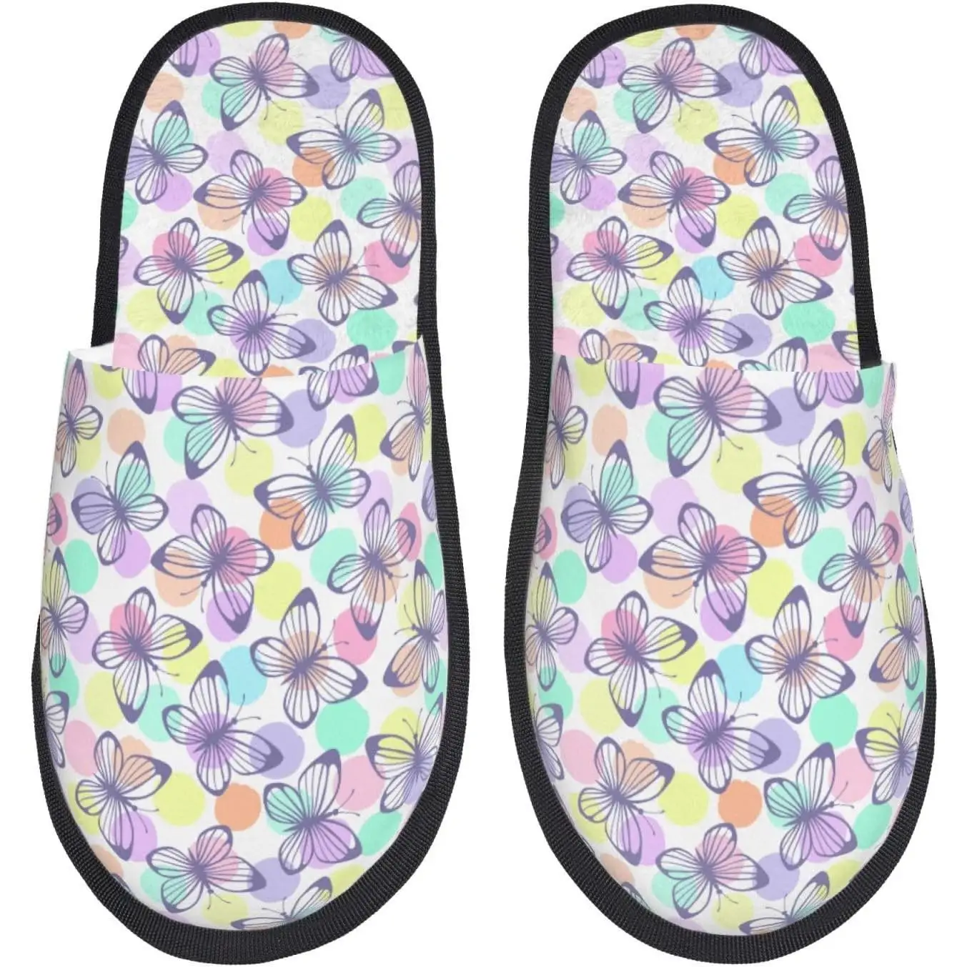 

Женские тапочки с принтом бабочек на горошек, домашняя меховая обувь, мужская парная обувь, теплая обувь для женщин и мужчин