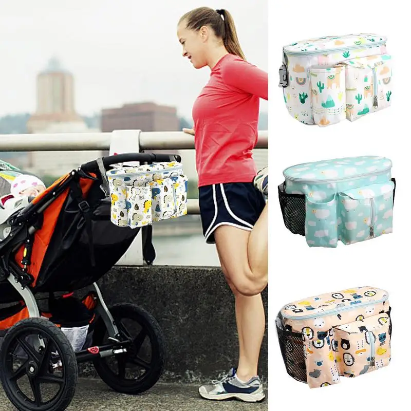 

Diapers Wipes And Toys Stroller Tote Diaper Bag Baby Diaper Caddy Organizer Portable Holder Bag For Nursery Essentials With Lid