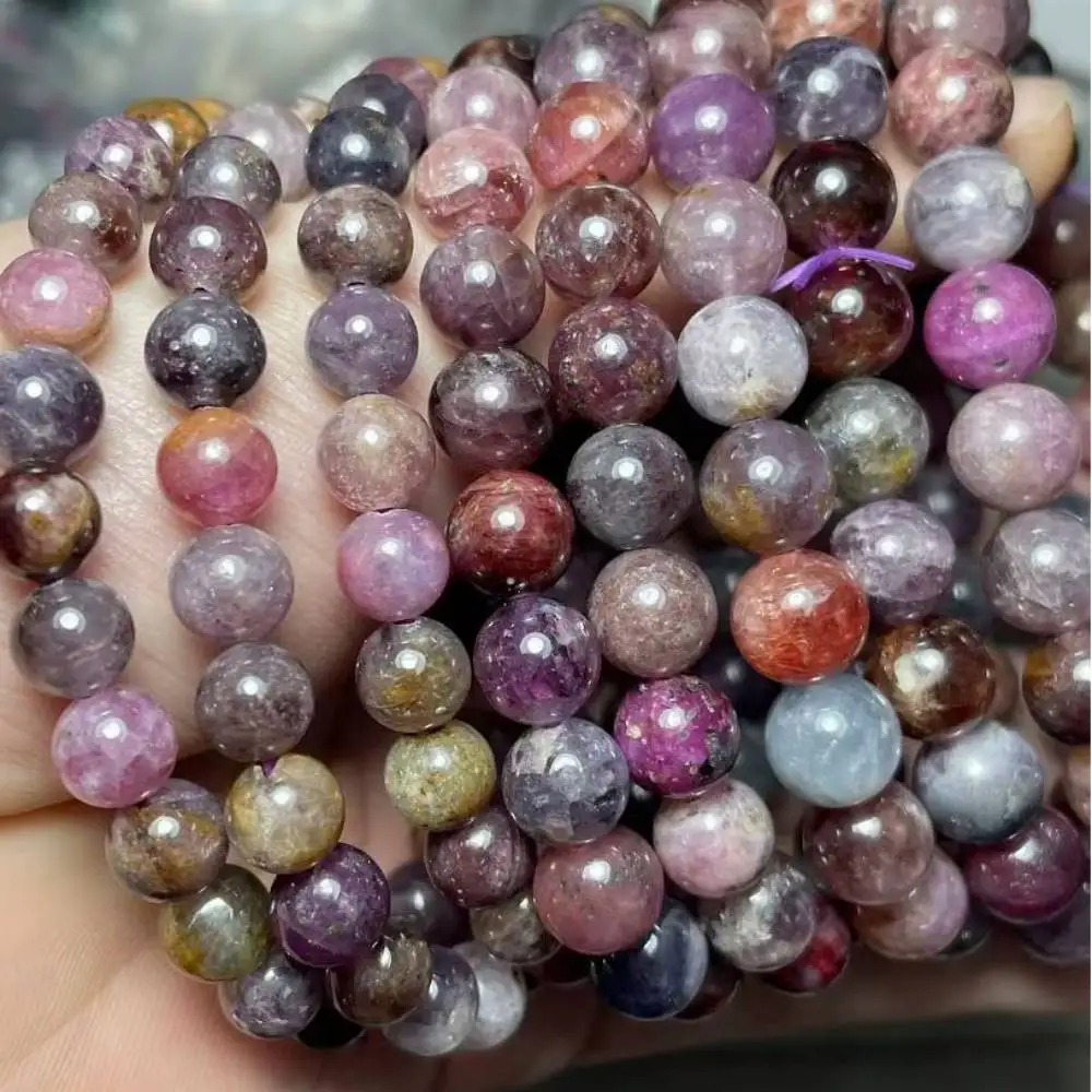 1bracelet approx7-8.8mm natural colorful spinel bracelet beads