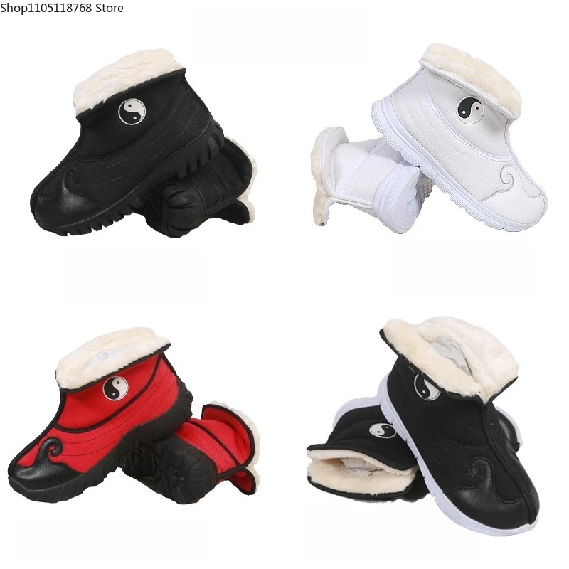 

Winter Taoist Martial Arts Shoes Thermal Cotton Boots Wudang Taoist Practice Shoes Men Women Tai Chi Boots