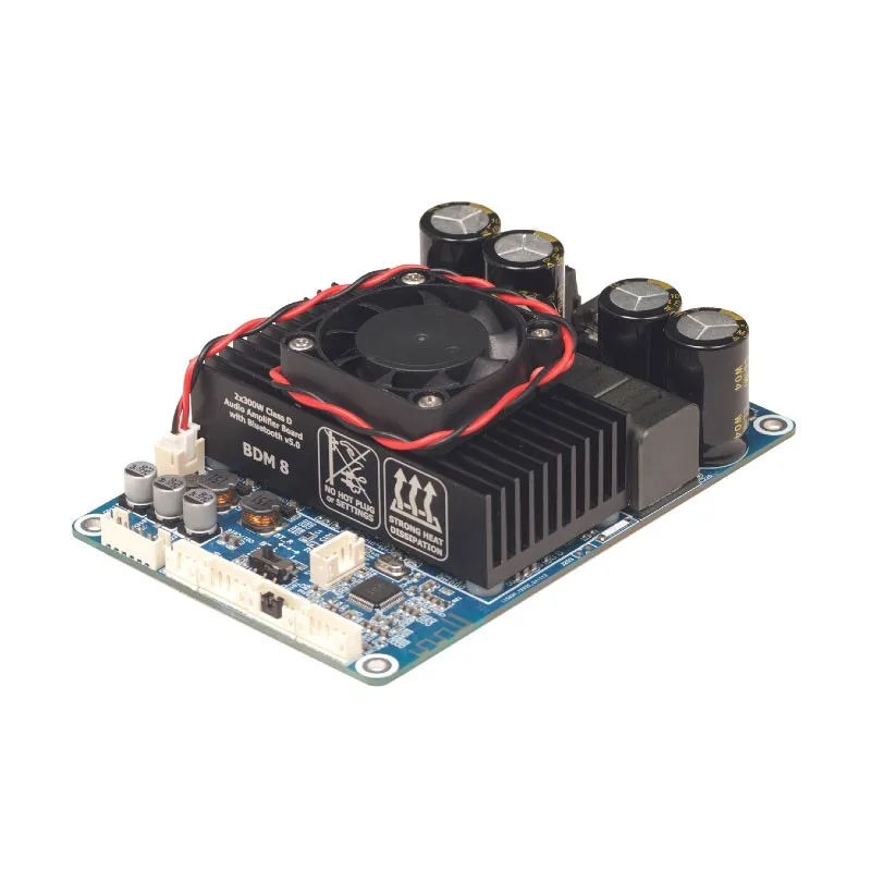 

HiFiAMP BDM8 Bluetooth 5,3 Плата усилителя мощности звука класса D 300 Вт + 300 Вт Двухканальный стереовыход Поддержка ПК DSP