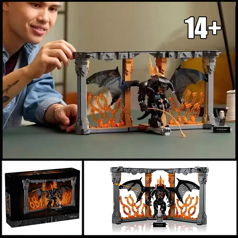 2025 nuevas iconos 10367 Balrogs libro Nook estantería decoración Kit bloques de construcción ladrillos creativos juegos de exhibición para regalo de cumpleaños para adultos