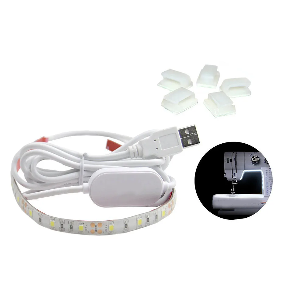 

USB Interface Light Strip for Sewing Machine LED Lights Adhesive Dimmable Kitchen Cabinet Background Baby Cribs Premium