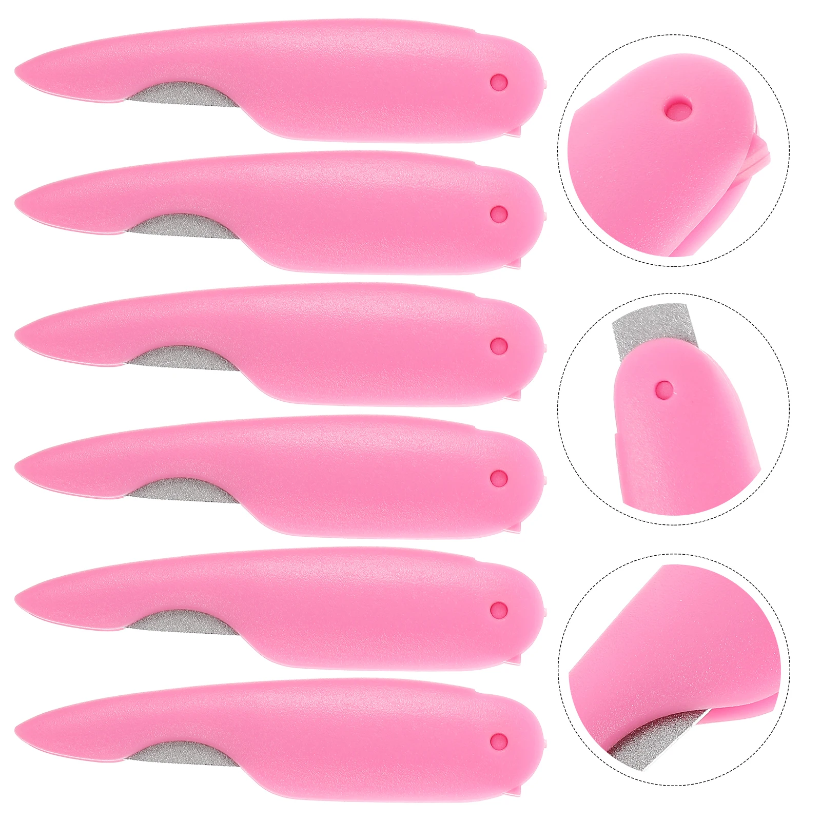 

6pcs Foldable Nail File Mini Bird Design Manicure Tools Small Metal Fingernail Polisher Sanding Strips for Thick Toenails Bulk