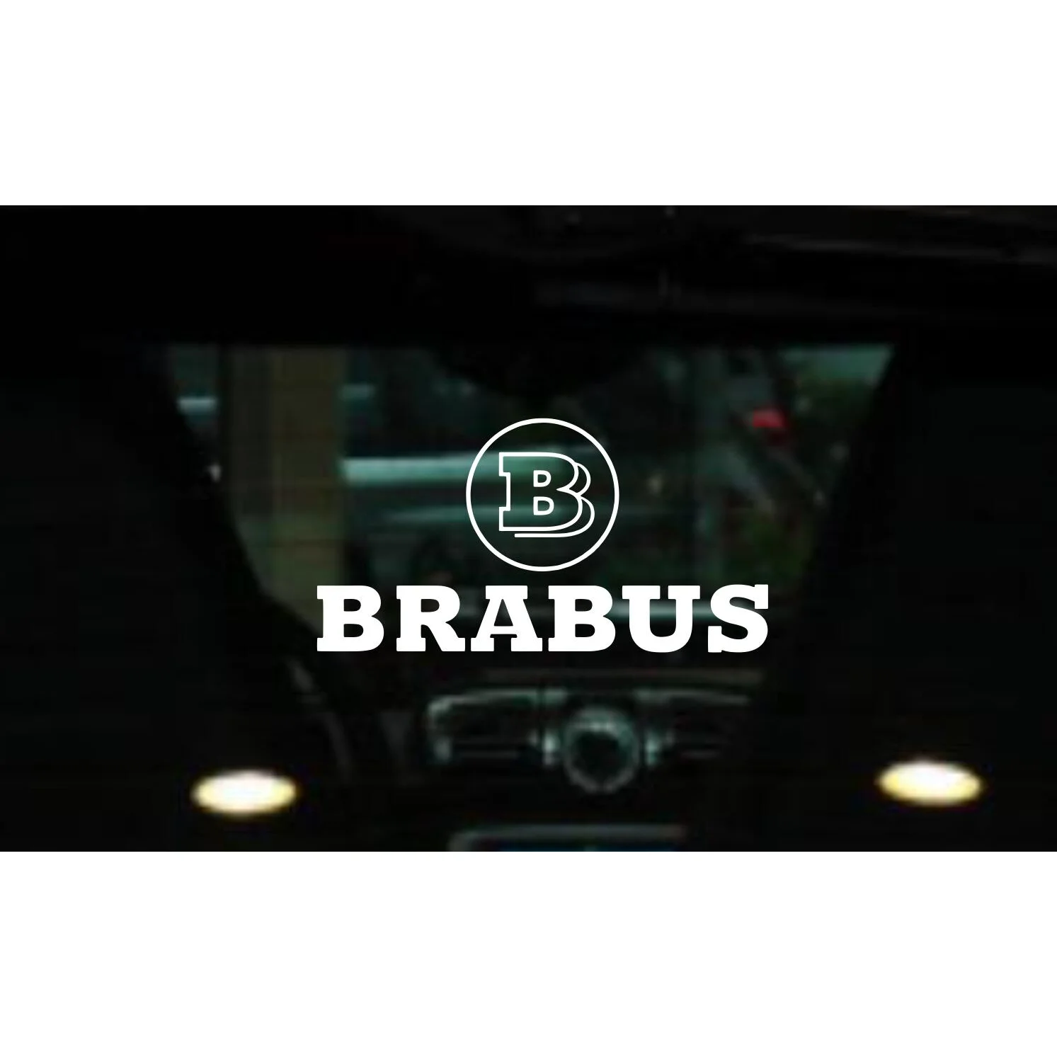 Adesivo decorativo reflexivo branco 25x13cm para Brabus Smart G63 G65 W463 G500 G350 W464 W221 W213 W206 W212 W204 W205 GLC W253