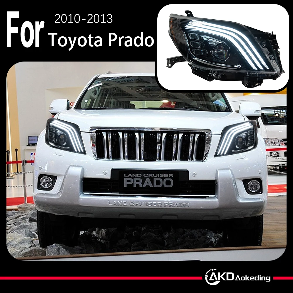 

AKD Car Model for Toyota Prado FULL Headlights 2010-2013 LAND CRUISER Prado FULL LED Headlight LED Head lamp DRL All Bi-LED