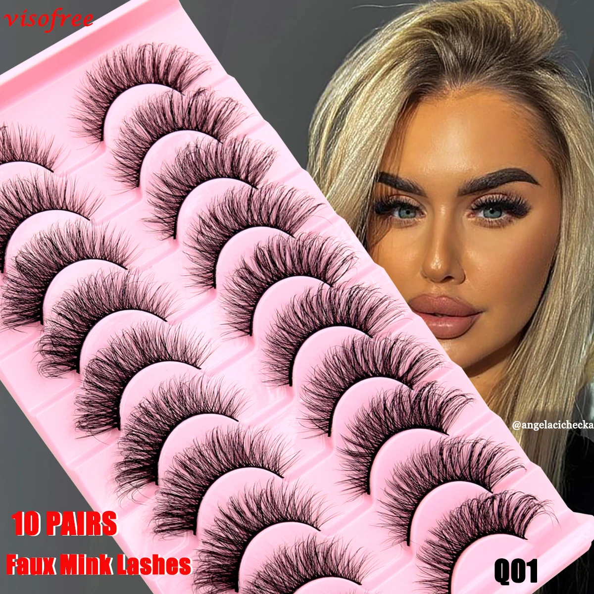 3/5/10 Pairs Eyelashes Natural Long 3D Mink Lashes Fluffy Volume Mink False Eyelashes Cruelty Free Wispy Lashes Makeup Cilios