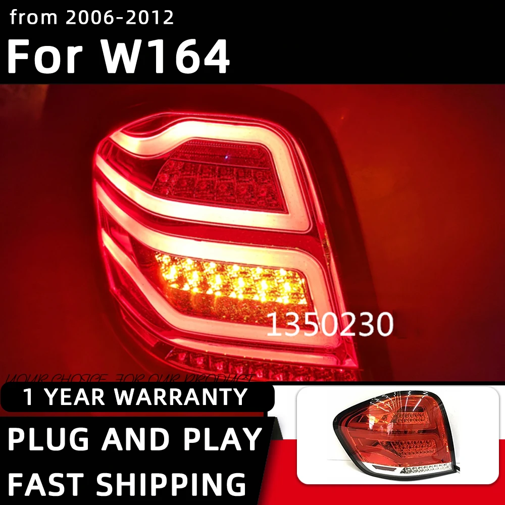 Car Styling Taillights for Benz W164 LED Tail Lamp 2006-2012 ML350 ML400 Tail Light DRL Rear Turn Signal Automotive Accessories