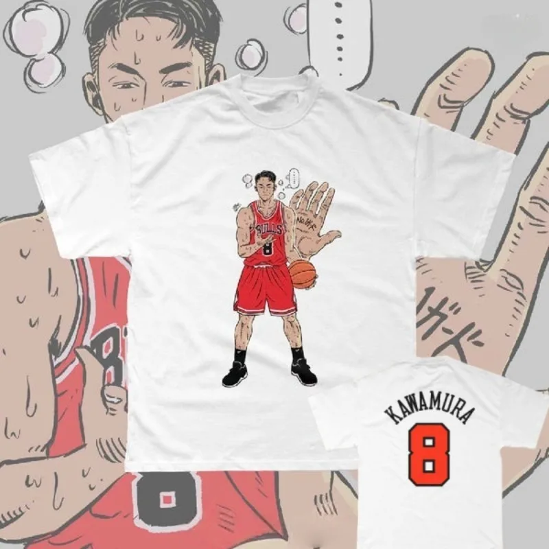 2026 Summer Hot Sales # 8 KAWAMURA Cartoon Pattern Cotton T-shirt, Adult and Children's Large Casual Fashion Sportswear