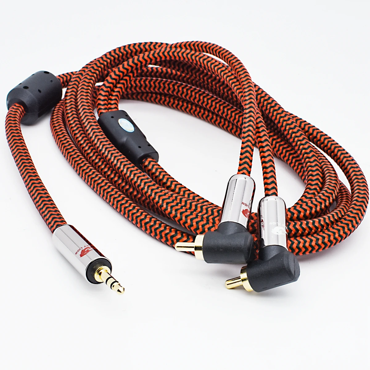 Audiophile Audio Cable 3.5mm Mini Jack to Dual Angled RCA for PC Smart Phone Tablet Speaker Shileding Cable 1M 2M 3M 5M 10M 15M