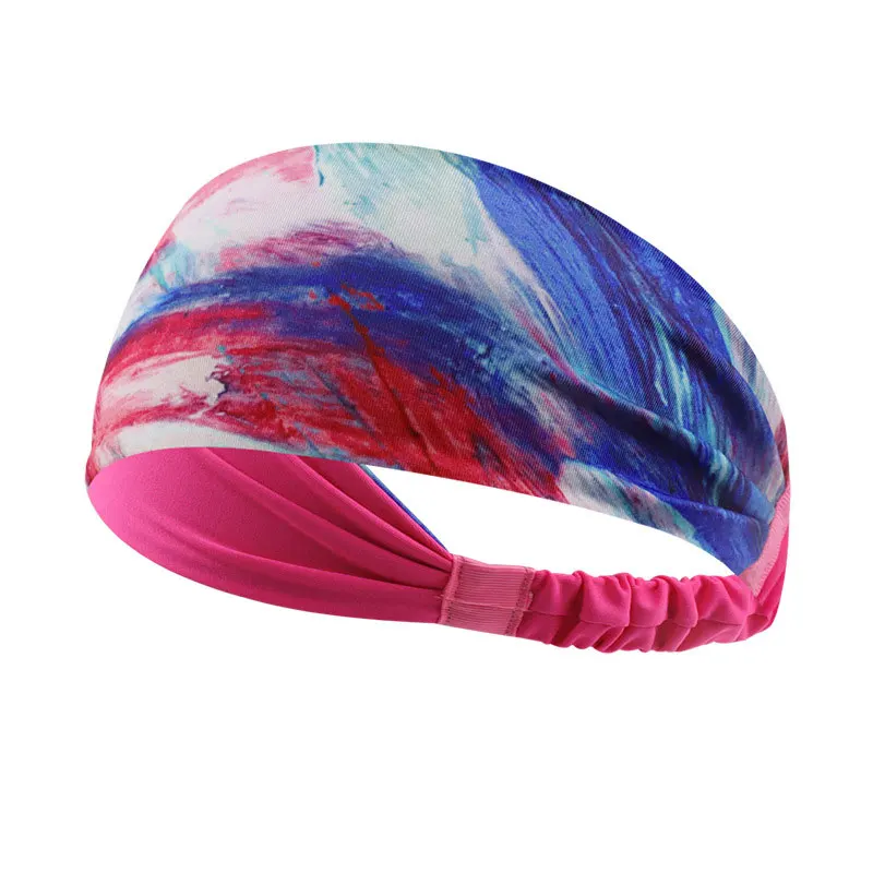 【27】2024 Colorful Halo Dye Yoga Headband Soft and Comfortable Sports Sweatband Fashion Headband Fitness Running Sweatband