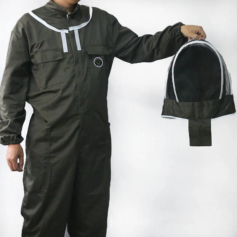 Beekeeping specialized clothing, one piece anti bee suit, green anti bee suit, beekeeping suit, anti sting