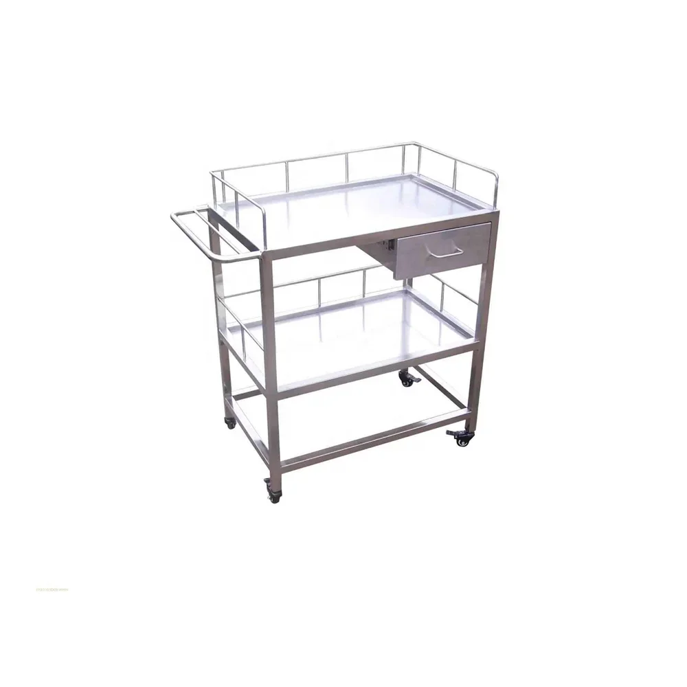 150kg capacity Customized Size Warehouse Stainless Steel Trolley Transport Product Cart Golf Trolley