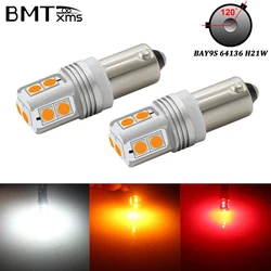 BMTxms 2 uds Canbus sin errores H21W BAY9s 64136 bombilla LED para luces de estacionamiento de posición o luces de señal de giro de freno de marcha atrás de respaldo