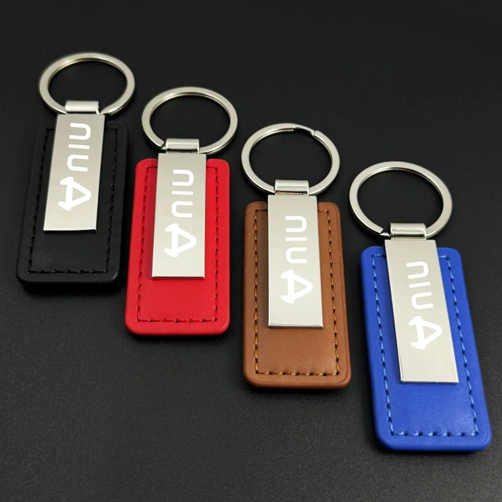 For Niu NqiX 500 1000 300 150 FqiX Fqi 500 Gts Xqi3 RQI SPORT Nqi Uqi/Mqi GT Motorcycle Keychain Zinc Alloy PU Leather Keychain