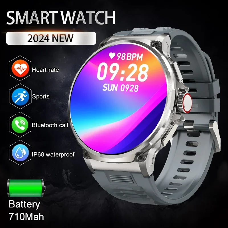 2024 New For Huawei ios 1.85 Inch HD Screen Smart Watch Men 710mAh Battery Bluetooth Call Water Proof Fitness Watch Smart Watch