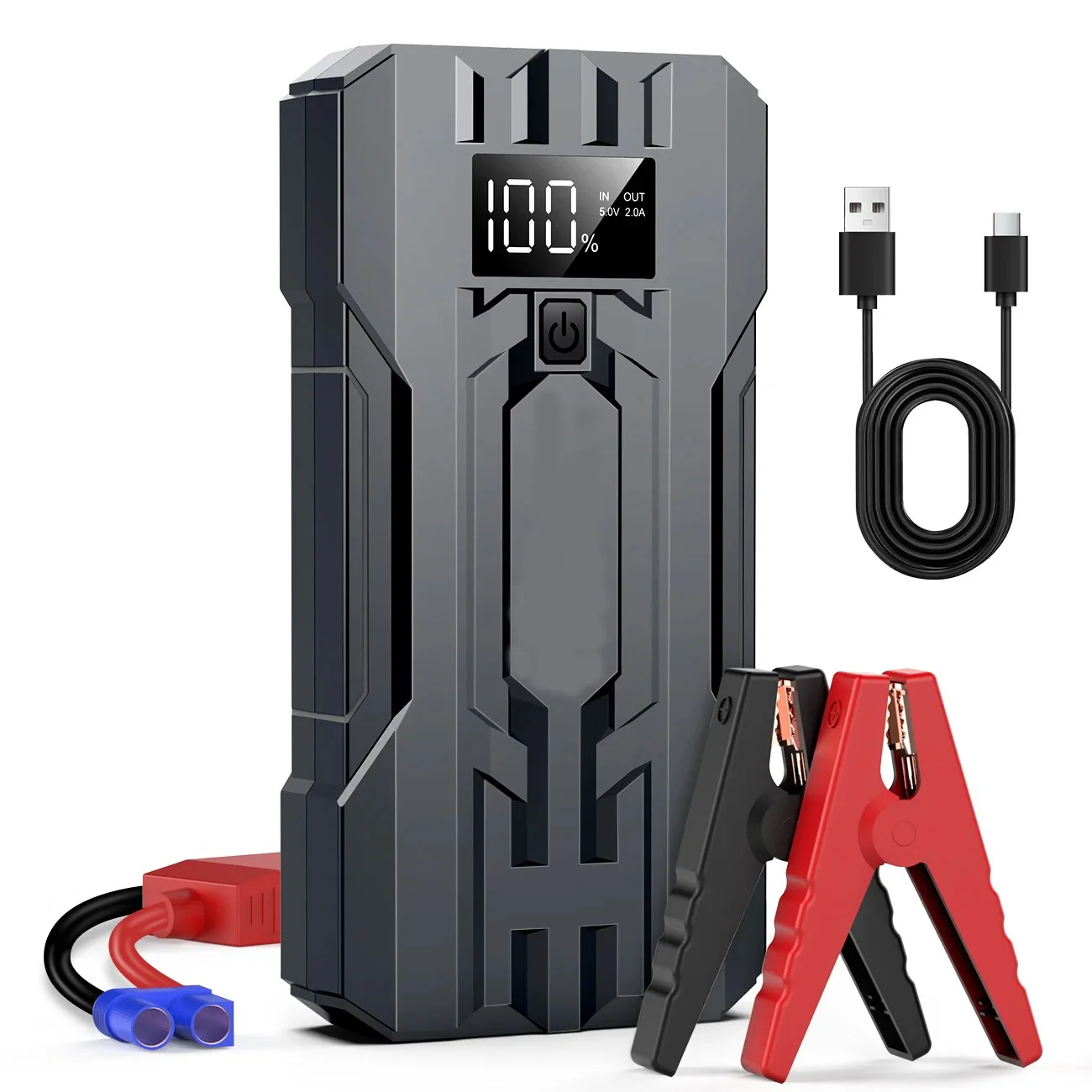 

Автомобильное пусковое устройство 3000А (пиковая мощность), 10000 мАч, 12В, с дисплеем