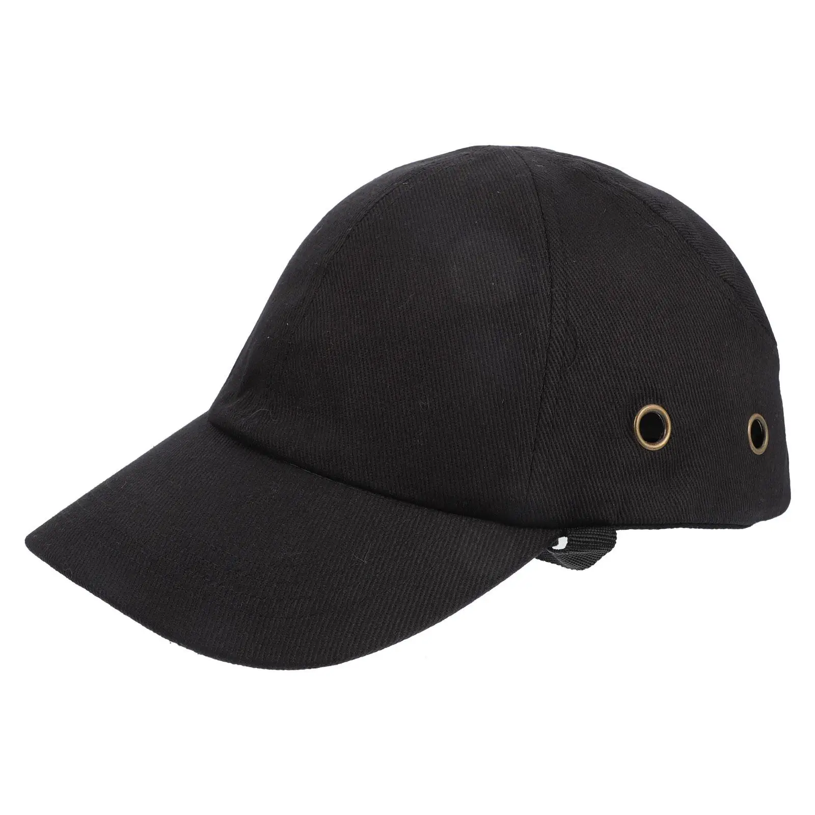 Hat Breathable Baseball Cap ABS Shell Protective Four Holes Adjustable Black Size Wide Uses