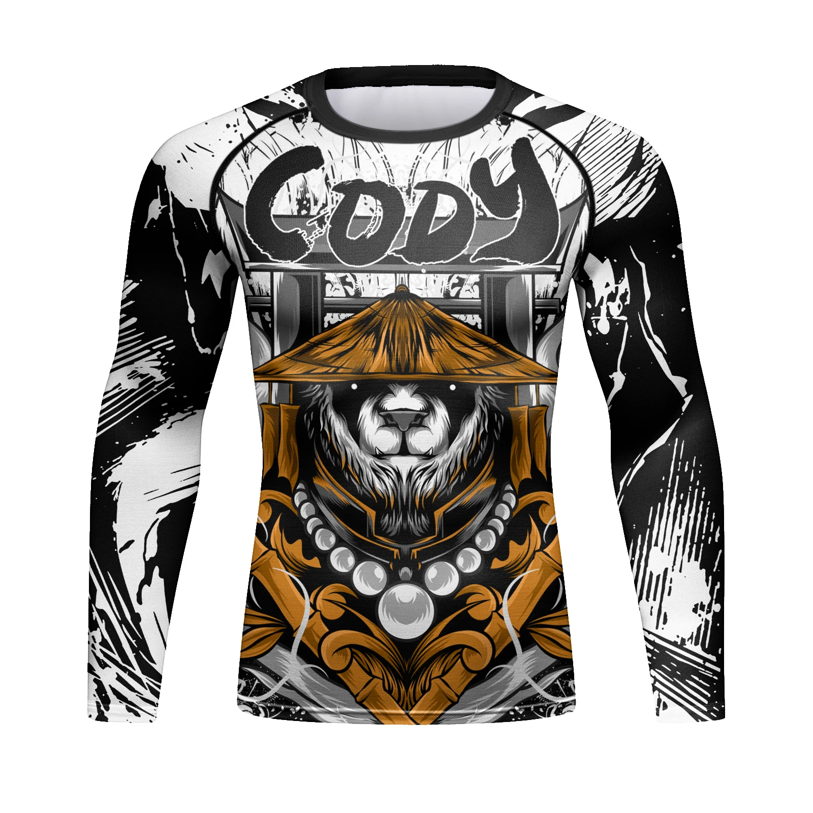 CODY LUNDIN Gorilla Panda 3D Printed Men Compression Training Sweatshirts Punk Style MMA Jiu Jitsu Rashguard Men Gym Fitness Tee