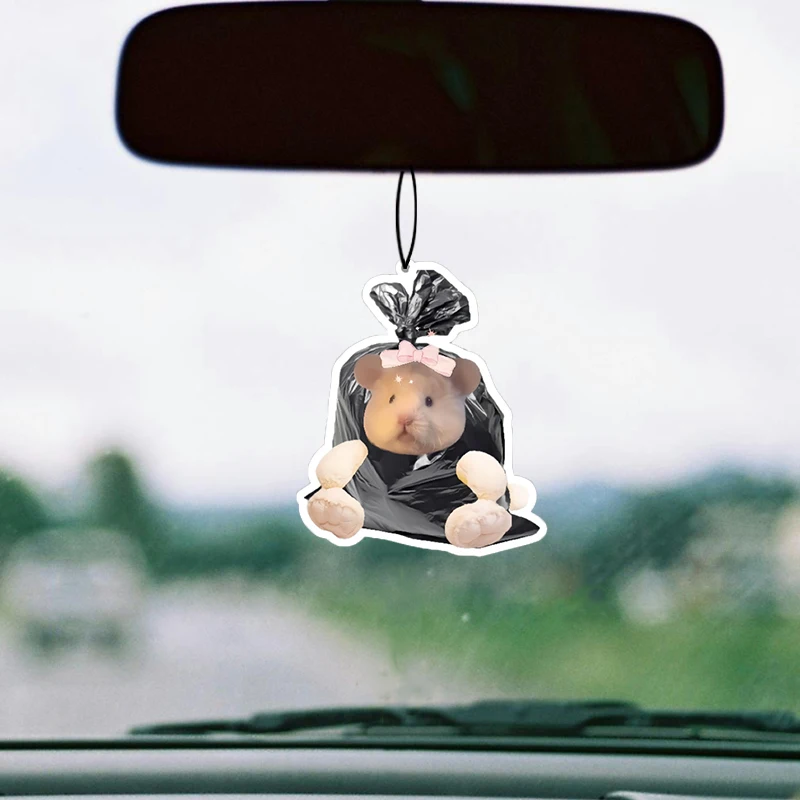 Car Air Freshener Hanging Paper Provides Long Lasting Scent for Auto or Home Cute Hamster Car Accessories Interior