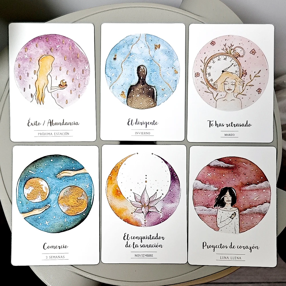 Baraja de oráculo Life Mission, 42 tarjetas de oráculo hermosas en idioma español, 10,5x7,5 cm